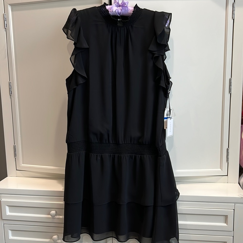 New With Tags-1st State Brand, Black ruffle skirt dress size X-Large